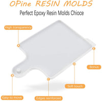 Molde de resina OPine, moldes de silicona de resina, moldes de bandeja para resina epoxi, tabla de servir de resina de bricolaje, bandeja de servir de resina, ideal para decoración del hogar, pintura de olas de océano de resina - Arteztik
