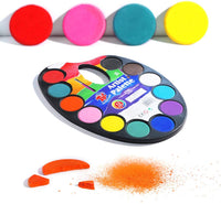 TBC The Best Crafts - Paleta de acuarela de 36 colores con 3 pinceles de pintura, suministros de arte educativo para la escuela de niños - Arteztik
