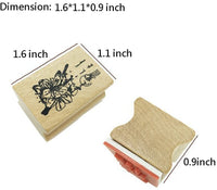 Youkwer - Juego de 12 sellos de madera con caja de madera - Arteztik
