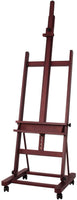 MEEDEN - Caballete de estudio extra grande con marco en H, ajustable inclinable madera de haya maciza, caballete de pintura para pisos, acomoda arte en lienzo hasta 92 pulgadas de alto - Arteztik

