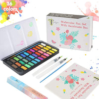 Tavolozza - Juego de pinturas para acuarela (50 unidades, 36 acuarelas surtidas para artistas, estudiantes y principiantes) - Arteztik
