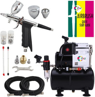 Ophir aerógrafo compresor de aire 0,3 mm, 0,5 mm, 0.8 mm – Kit de aerógrafo profesional con 110 V AIRBRUSHING tanque de aire para pared de bronceado coche pintura - Arteztik

