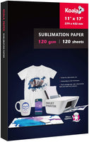Koala 120 hojas de papel de sublimación 13x19 para transferencia de calor DIY regalo compatible con impresora de inyección de tinta con tinta de sublimación - Arteztik
