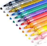 Bolígrafos de pintura acrílica para pintura de rocas, cerámica, vidrio, madera, tela, lienzo, tazas, suministros para manualidades de bricolaje, álbumes de recortes, tarjetas. Juego de rotuladores acrílicos - Arteztik
