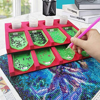 Bandeja organizadora de accesorios de pintura de diamante para adultos, soporte para múltiples botes para bandejas de contenedores de tarros, kit de herramientas de pintura de diamante multilote ideal para regalo para manualidades - Arteztik
