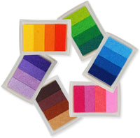 PMLAND - Juego de 15 almohadillas de tinta para sellos de manualidades en papel de madera o tela, 15 colores vibrantes incluidos - Arteztik
