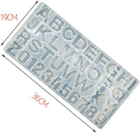 Molde de resina de alfabeto y letras de silicona, moldes de resina de números y letras de resina de moldes de epoxi para hacer herramienta de bricolaje para pendientes llavero accesorio de joyería - Arteztik
