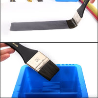 Juego de 6 pinceles de pintura plana para Gesso, barnices, pintura acrílica, acuarela, madera, pared, limpiador de muebles. - Arteztik
