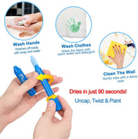 MayMoi - Barras de pintura lavables para niños, adolescentes y adultos, 12 colores, no tóxico, secado rápido - Arteztik

