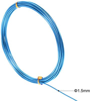 Uxcell Alambre de aluminio de 16 pies de diámetro 0.059 in de alambre de metal flexible azul cielo para manualidades - Arteztik
