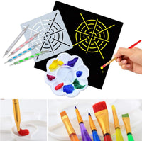 Juego de 36 herramientas de punteado de mandala con bolsa de almacenamiento con cremallera, herramientas de punto, pinceles y bandeja de pintura para pintar rocas dibujo y dibujo, manualidades para niños, arte de uñas, pintura - Arteztik
