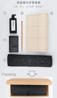 Qiming Wenfang Juego de pinceles chinos Sumi Set de pinceles para caligrafía china, tinta, papel de escritura, juego de piedras de tinta con alfombrilla de fieltro enrollable portátil (5 unidades) - Arteztik
