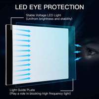 A4 caja de luz, btggg Portable LED Tracing Light Pad Arte Tatuaje regulable Brillo LED Bloc de dibujo cuadro Stencil con cable de alimentación USB [flicker-free] [Protección de los ojos de la visualización] - Arteztik
