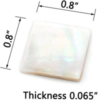 Tueascallk 300 piezas de mosaico natural de madreperla para decoración del hogar y manualidades hechas a mano, 0.8 pulgadas de largo x 0.8 pulgadas de ancho x 0.06 pulgadas de profundidad - Arteztik
