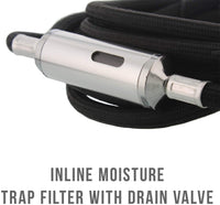 Master Airbrush 10 foot Nylon Trenzado aerógrafo Hose – Manguera con filtro Inline Humedad Trampa y Standard 1/8" Tamaño Accesorios en ambos extremos (Color puede variar) - Arteztik
