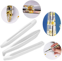 Moldes de resina Outgeek, 3 moldes de resina de silicona para bolígrafos, molde de epoxi con 15 recambios - Arteztik
