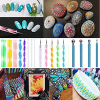 Juego de 19 herramientas de punteado de mandala con una bolsa de almacenamiento con cremallera para pintar rocas, juego de bandejas de pintura de mandala ABenkle - Arteztik
