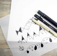 Papel de rastreo de Vellum para artistas, tamaño A4, 50 hojas, translúcido, para marcador de lápices y tinta, superficie ligera mediana, 2.22 oz/m² - Arteztik
