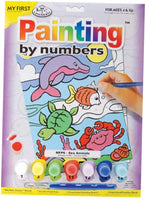 ROYAL BRUSH My First Kit de pintura por número, 8.75 por 11.375 pulgadas, animales marinos (padres) - Arteztik
