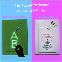 Lorvain - Tabla de dibujo 2 en 1 para niños, pizarra luminiscente que brilla en la oscuridad con luz para desarrollar juguetes educativos, regalos para niños y niñas - Arteztik
