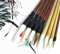 Juedi Chinese Calligraphy Brush Set Chinese Brush Set Watercolor Sumi Drawing Brush Writing Painting Pack of 8 - Arteztik

