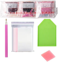 Juego de 4 paquetes de pegatinas de pared 5D DIY con diamante para pintar en la pared durante la sala de estar (9.8 x 13.8 in) - Arteztik
