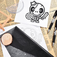 Hotop 100 hojas de papel de transferencia de carbono negro para madera, papel, lienzo y otras superficies artísticas 8.5 x 11 pulgadas - Arteztik
