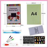 Lorvain - Tabla de dibujo 2 en 1 para niños, pizarra luminiscente que brilla en la oscuridad con luz para desarrollar juguetes educativos, regalos para niños y niñas - Arteztik

