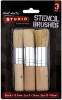 COCODE - Juego de 3 pinceles de madera con cerdas naturales, perfectos para pintura acrílica, pintura al óleo, pintura de acuarela, proyectos de plantilla, tarjetas, manualidades de arte - Arteztik
