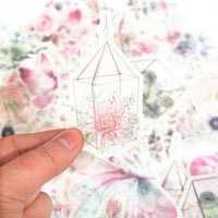Juego de 120 pegatinas para diario, planificador, manualidades, decoración, 20 diseños (jardín secreto) - Arteztik
