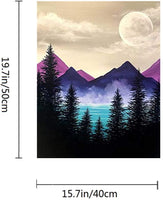 ACANDYL Pintura por número Montañas DIY Pintura acrílica por número Kit para niños, adultos, estudiantes, principiantes, pintura en lienzo, por números, pintura artística para decoración de montañas, 16.0 x 20.0 in - Arteztik
