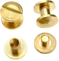 10pcs 6 x 4,5 mm Cabeza Plana Cinturón de piel de tornillo Craft – Remaches latón sólido Stud - Arteztik
