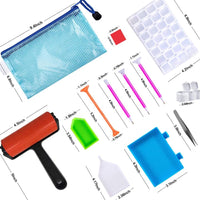 21 piezas diamante pintura herramientas 5D diamante bricolaje pintura accesorios Cross Stitch Kits de herramientas con diamante bordado caja para adultos o para niños - Arteztik
