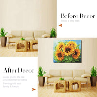 KOSE Pintura por números para adultos principiantes y niños, kit de pintura al óleo sobre lienzo con pinceles y pigmento acrílico, manualidades para decoración de pared del hogar, girasol, 16.0 in de ancho x 20.0 in de largo - Arteztik
