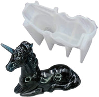 Molde de resina con forma de unicornio en 3D, molde de resina epoxi de silicona para manualidades de resina hechas a mano, para hacer velas de jabón, yeso, decoración del hogar o escritorio - Arteztik
