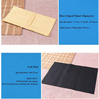 Juego de caligrafía china para caligrafía cepillo Sumi tinta regrabable agua paño de escritura inkstone set de fieltro con caja de almacenamiento - Arteztik
