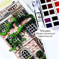 SHCPIRERR Farben Papel de acuarela de 5.0 x 9.0 in, paquete de 4, 100 hojas de 10.58 oz/m², peso pesado prensado en frío, sin ácidos, almohadilla de acuarela 25 hojas cada 5 x 9 ideal para técnicas de acuarela y medios mixtos - Arteztik
