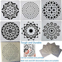 Juego de 35 herramientas de pintura con diseño de mandala, incluye plantillas, plantillas, mandala, plantilla, lápiz capacitivo para pintar rocas, mandella, arte y dibujo. - Arteztik
