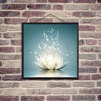 BOHADIY Kit de pintura de diamante para adultos – Kit de números de diamante redondo 5D DIY – Pintura de diamantes de imitación para bordar ideal para el hogar, oficina, decoración de pared 13.8 × 13.8 pulgadas (loto) - Arteztik
