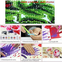 Apomelo - Pintura de diamante de 10.0 x 12.0 in, diseño de camión rojo con números y diamantes de imitación, para manualidades - Arteztik

