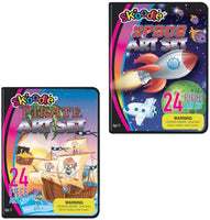 24 Pieces Art Set Mini-Pirate & Mini-Space Educational Art Set - for Drawing, Painting & More in a Compact, Portable Case | Professional Art Kit for Kids, Teens & Adults | Pack of 2 - Ages 6-12 - Arteztik

