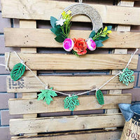 DIY adornos 1.969-2.047 in patrón mixto de costura pintura de madera hojas Scrapbooking adornos de madera rebanada decoración del hogar - Arteztik
