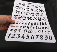 SOKOO juegos de plantillas a escala para dibujar y pintar, plantilla a escala de letras del alfabeto para dibujar y pintar para hacer un álbum de recortes, tarjetas y proyectos de artesanía, 6 unidades - Arteztik
