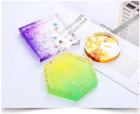 Daimay DIY posavasos de silicona cuadrado epoxi moldes de fundición redondo cuadrado hexagonal moldes para fundición con resina cemento cemento decoración del hogar – 4 unidades - Arteztik
