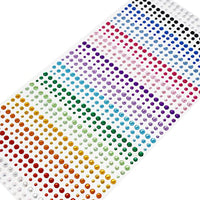 SANC 900 piezas 0.118 in 0.157 in 0.197 in Multicolor Bling Rhinestone pegatina hoja gema diamante autoadhesivo - Arteztik
