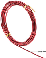 Uxcell Alambre de aluminio de 0.098 in de diámetro, alambre de metal flexible rojo para manualidades - Arteztik
