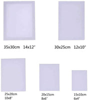 S & E TEACHER'S EDITION 30 lienzos en blanco estirados, paquete de varios tamaños, 4 x 6 pulgadas, 6 x 8 pulgadas, 8 x 10 pulgadas, 10 x 12 pulgadas, 12 x 14 pulgadas, para pintura, pintura acrílica, pintura al óleo y acuarelas. - Arteztik
