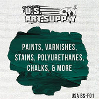 US Art Supply - Juego de pinceles de esponja de espuma para mango de madera, 25 unidades, ligero, duradero e ideal para acrílicos, manchas, barnices, manualidades, arte - Arteztik

