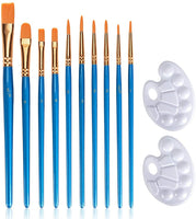 Bfasu - Juego de 10 pinceles de acuarela para pintura artística para niños y adultos para crear pintura artística - Arteztik
