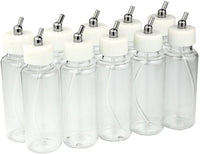 10 x aerógrafo 80 cc plástico tarros de botellas tapas para doble acción aerógrafo sifón alimentación cepillo de aire - Arteztik
